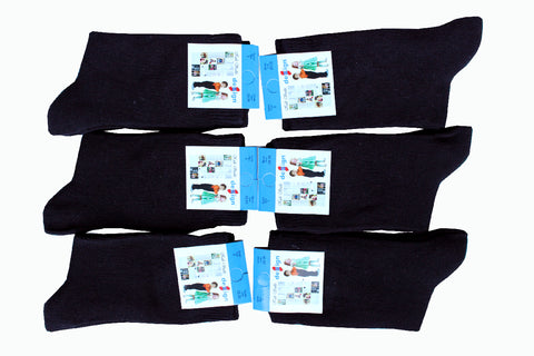 Dětské ponožky Jednobarevné černé 6 párů